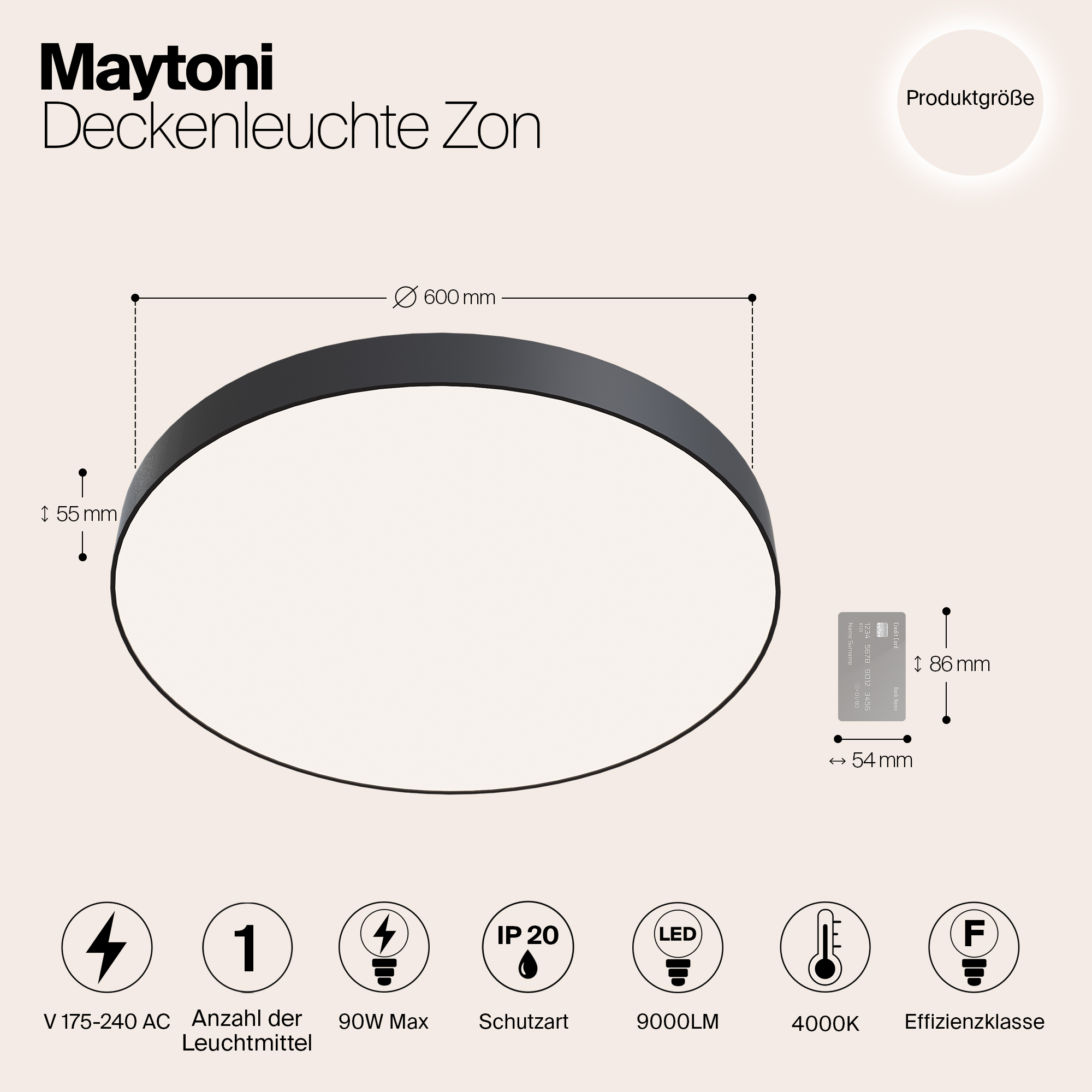 Картинка Потолочный светодиодный светильник Maytoni Zon C032CL-L96B4K