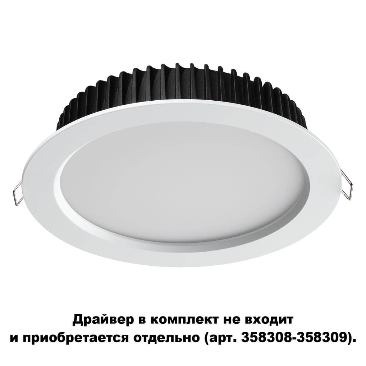 Дополнительная картинка Встраиваемый светодиодный светильник Novotech Spot Drum 358304