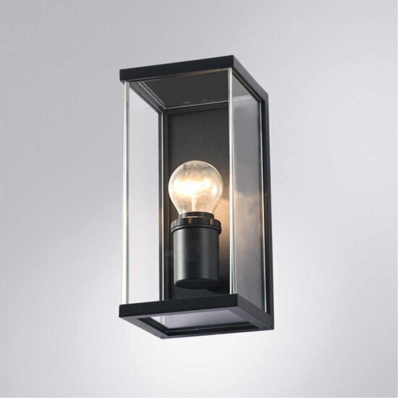Картинка Уличный настенный светильник Arte Lamp POT A1632AL-1BK