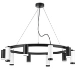люстры lr02037586576 подвесной светильник rullo 10х50w gu10 черный/белый (571020+214437-5+214486-5+203437-5+203436-5), доставка по Казахстану 
