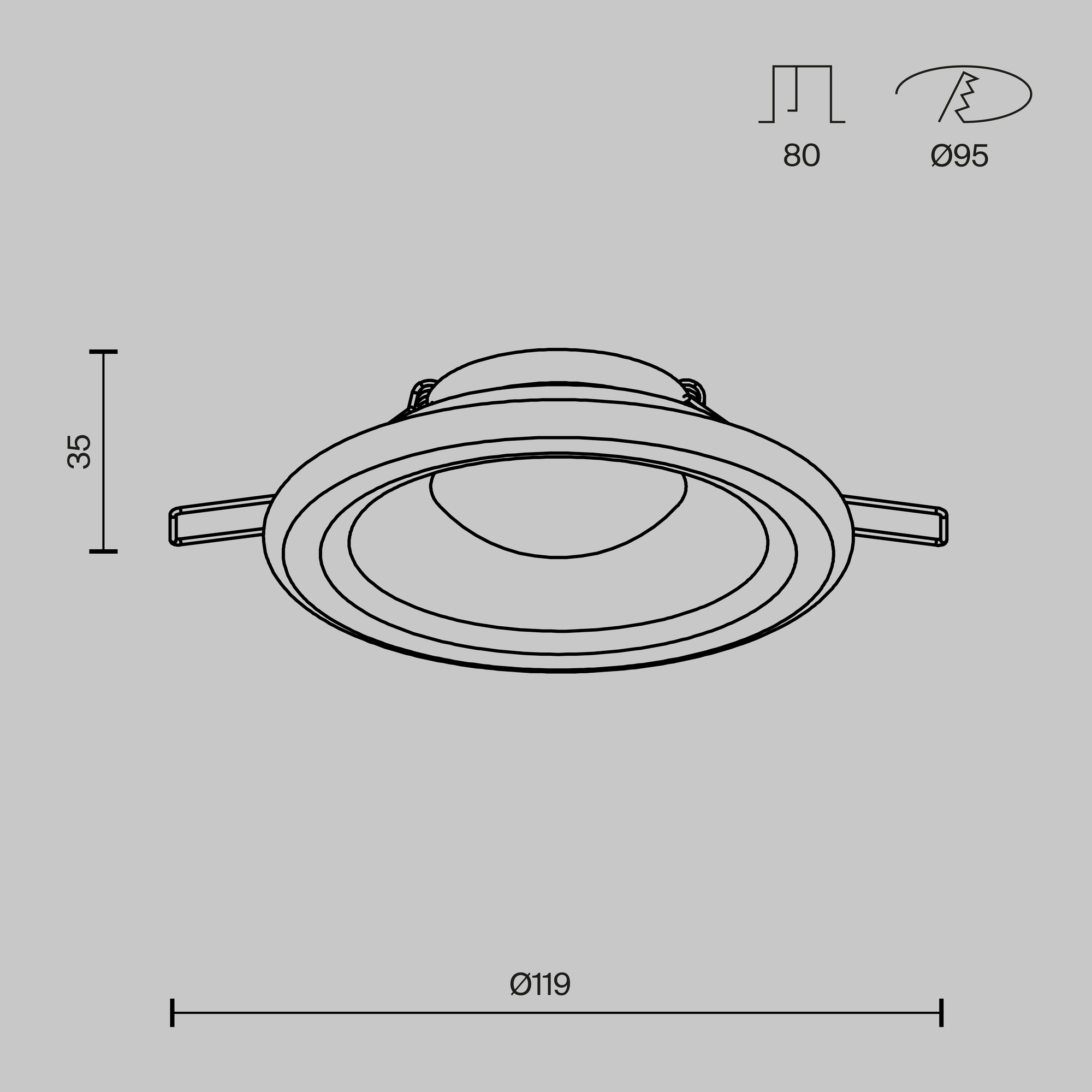 Дополнительная картинка Встраиваемый светильник Technical DL097-GU10-W