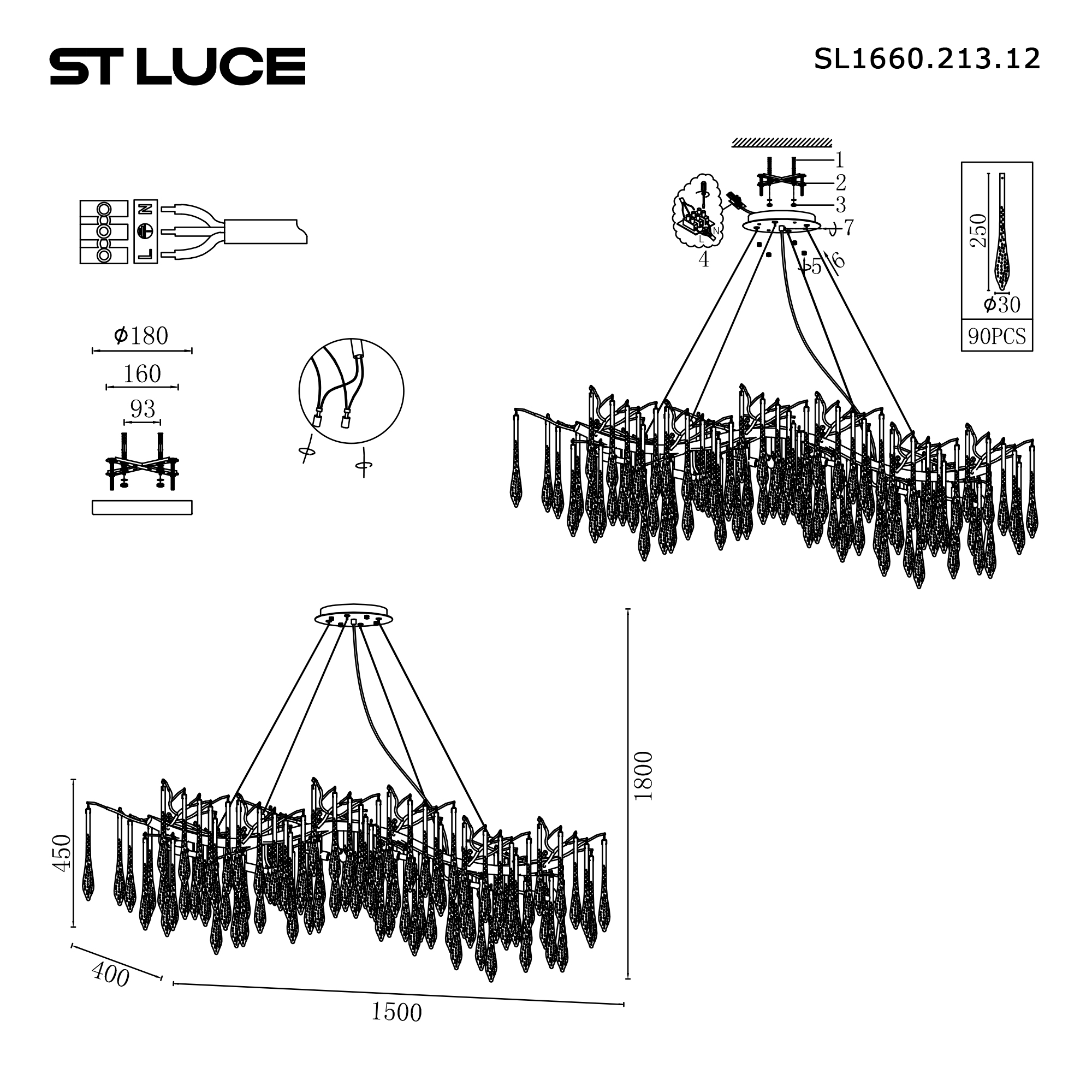 Картинка SL1660.213.12 Светильник подвесной ST-Luce 