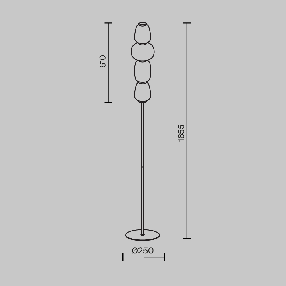 Картинка Напольный светильник (торшер) Maytoni MOD267FL-L32G3K