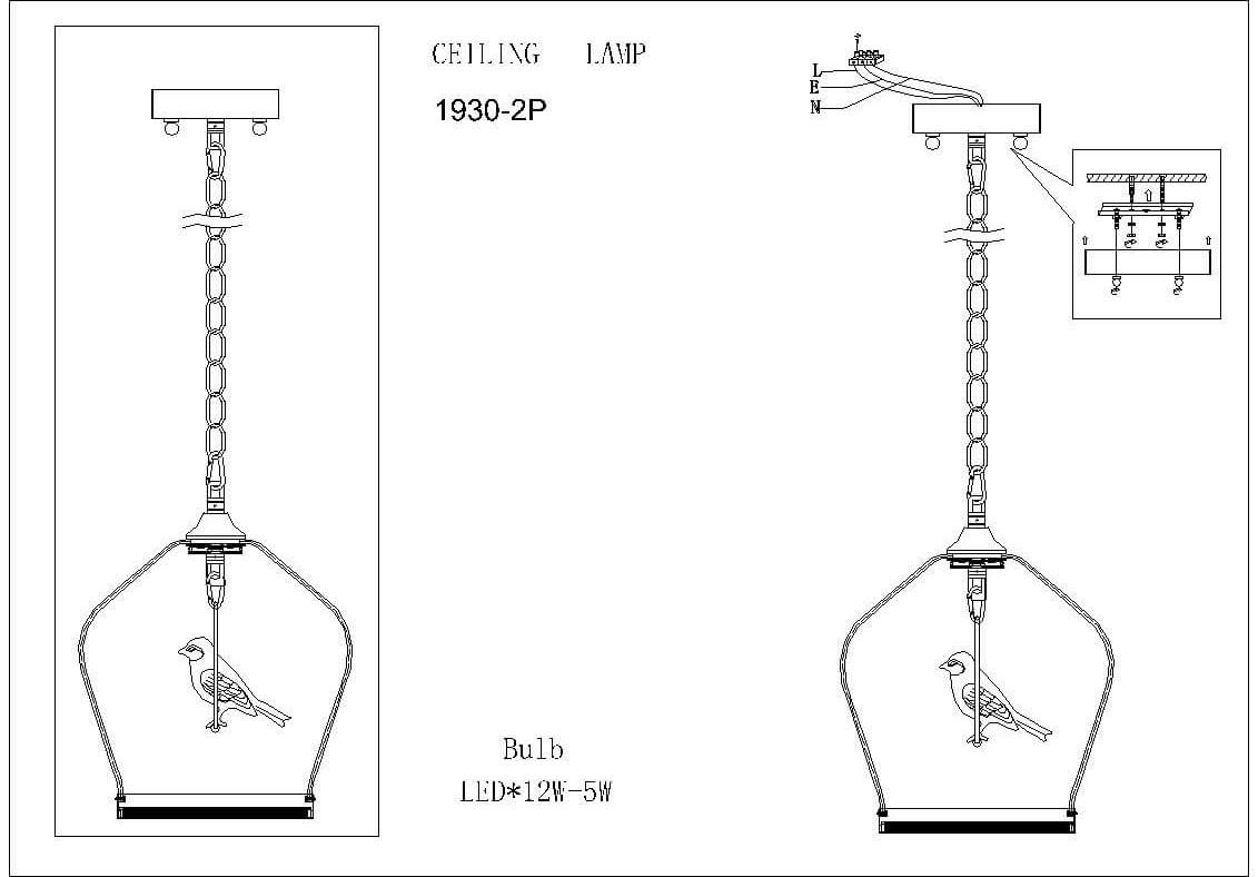 Дополнительная картинка Подвесной светодиодный светильник Favourite Chick 1930-2P