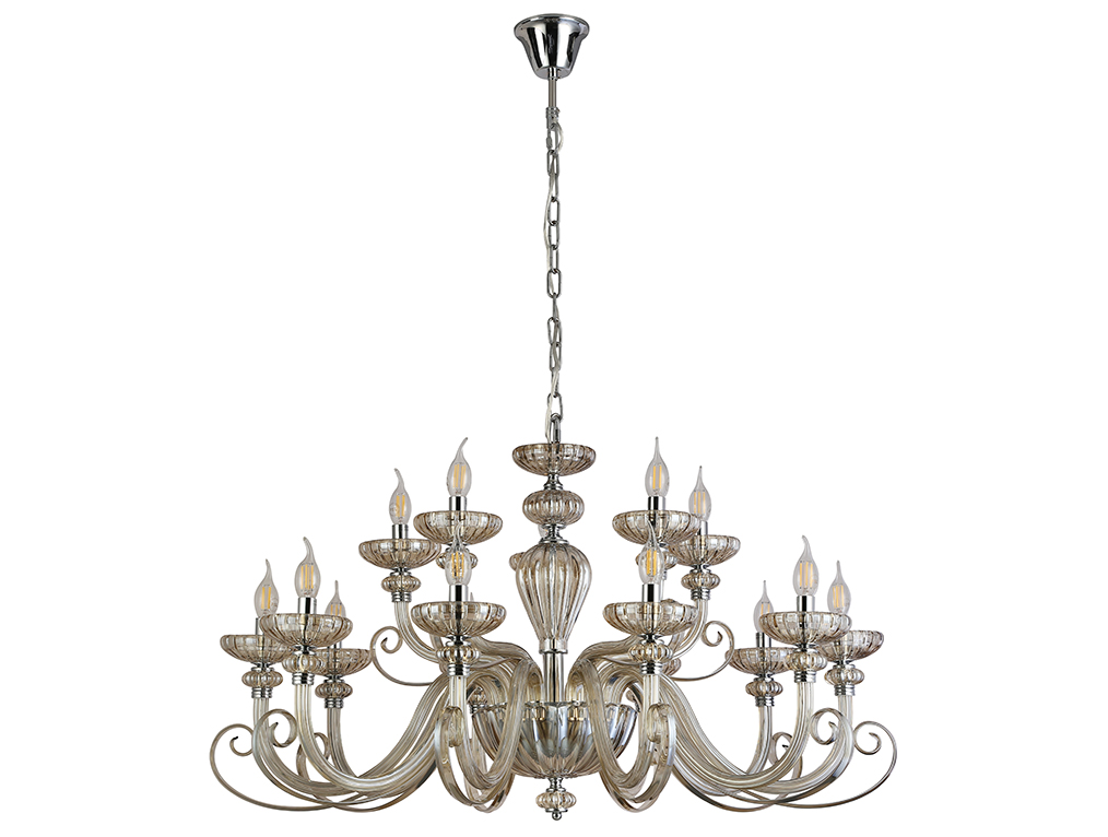 NEWPORT 8620 8620+5/C chrome cognac , Люстра