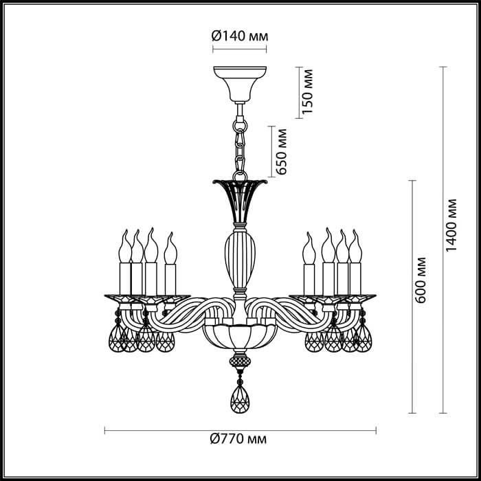 Картинка Подвесная люстра Odeon Light Elefi 4600/8