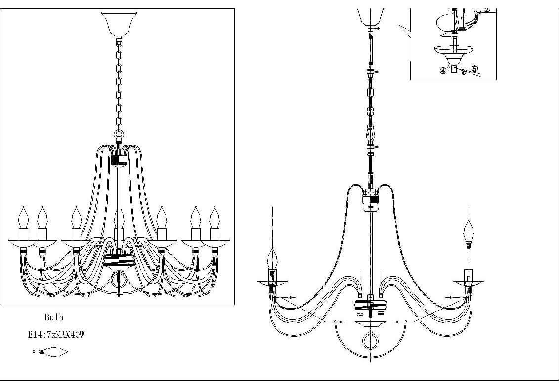 Дополнительная картинка Подвесная люстра F-Promo Chateau 2163-7P