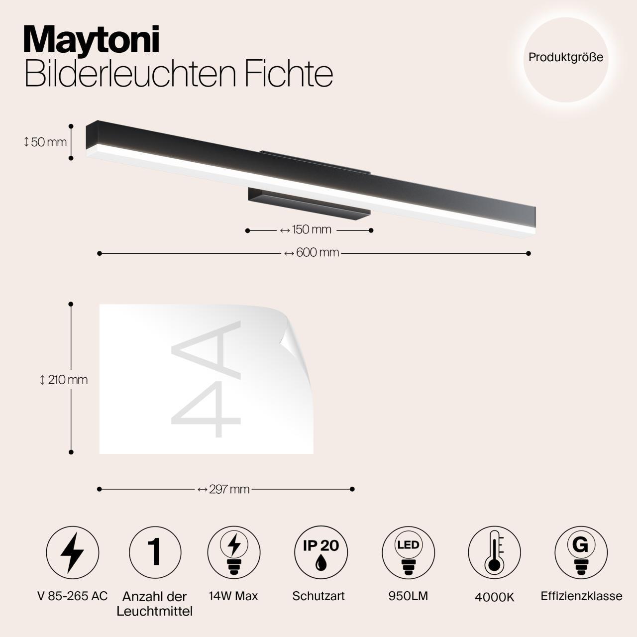 Дополнительная картинка Подсветка Maytoni MIR012WL-L14B4K