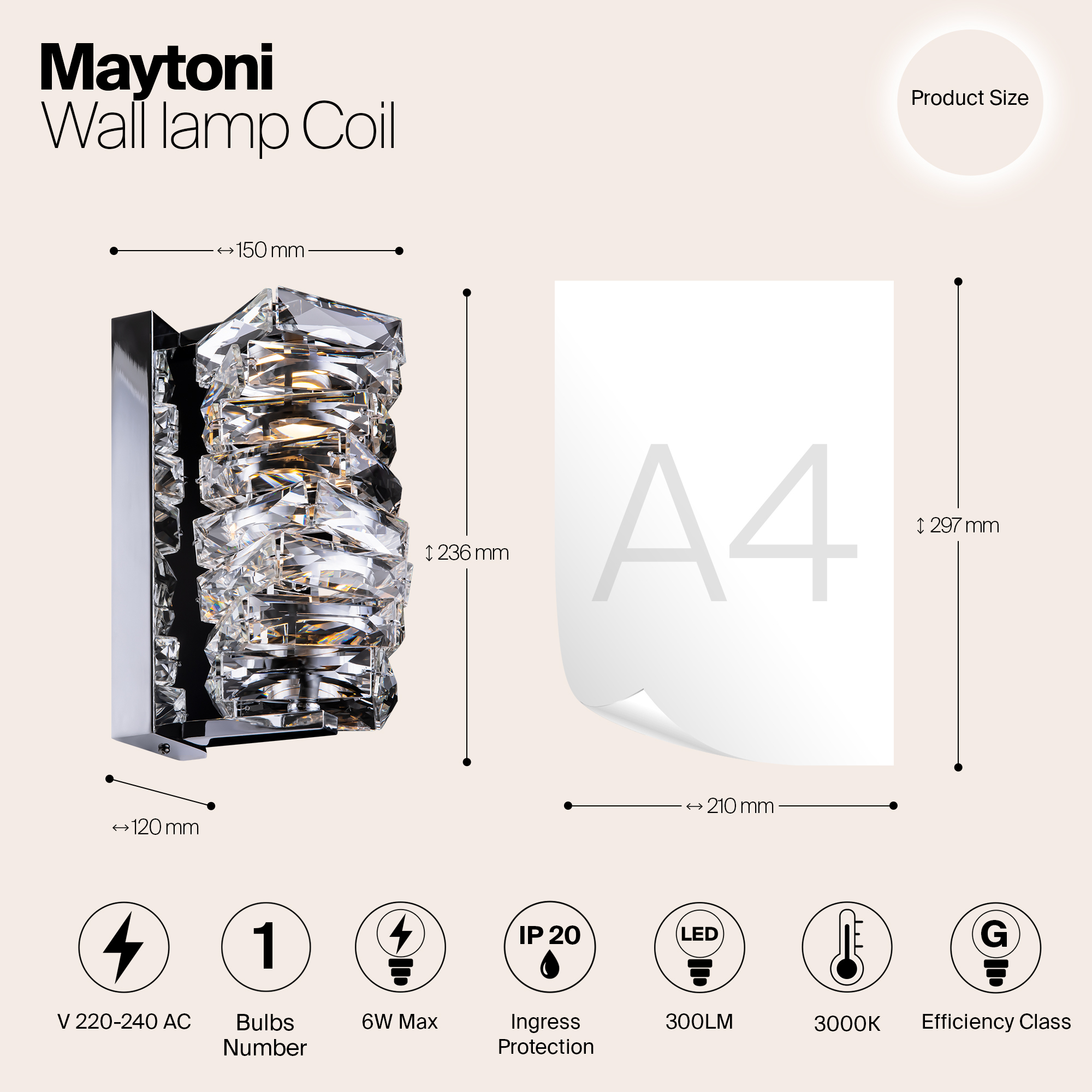 Дополнительная картинка Бра Maytoni MOD124WL-L6CH3K