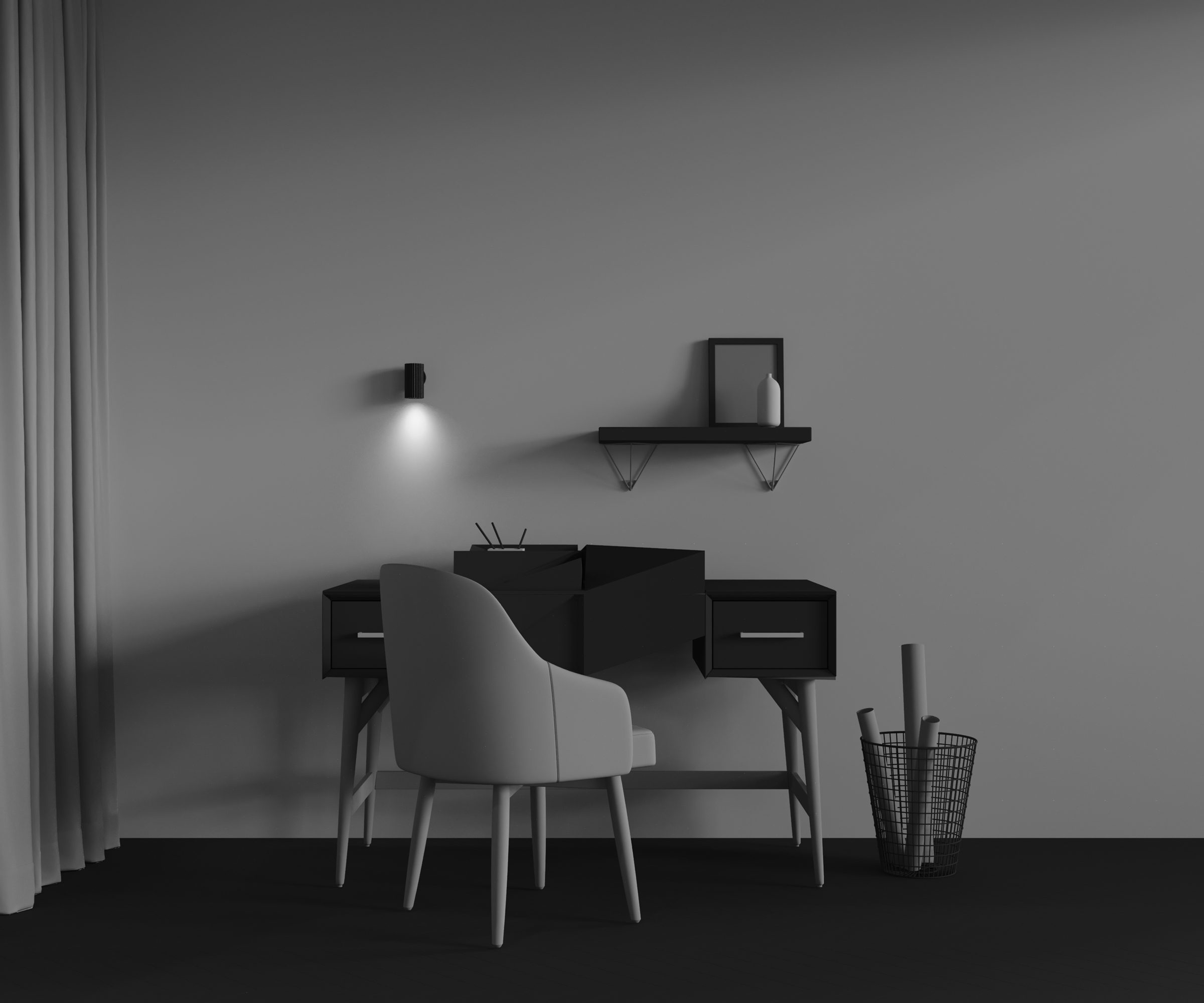 Картинка Настенный светильник (бра) Technical C106WL-01-GU10-B