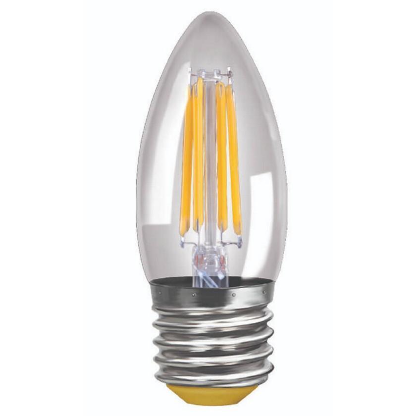 Картинка Лампа светодиодная филаментная Voltega E27 6W 2800K прозрачная VG10-C1E27warm6W-F 7046