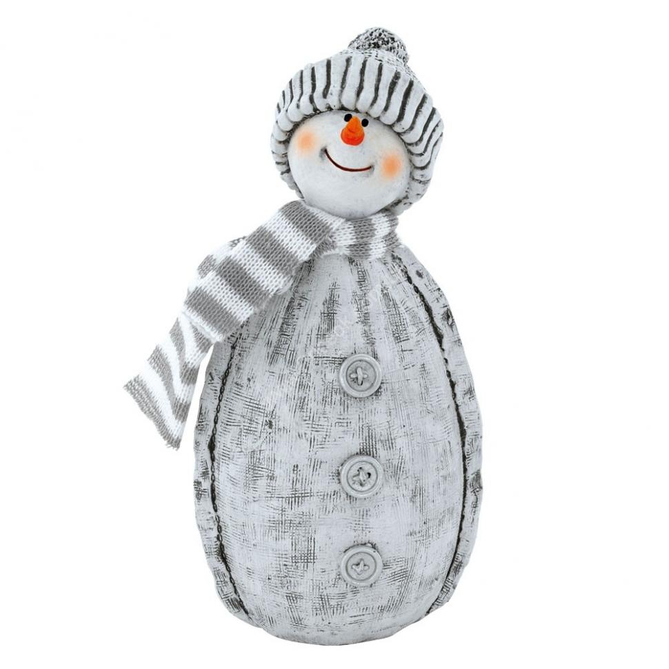 Картинка 41242 Статуэтка Снеговик с шарфом и шапкой,SCHNEEMANN H-210, пластик