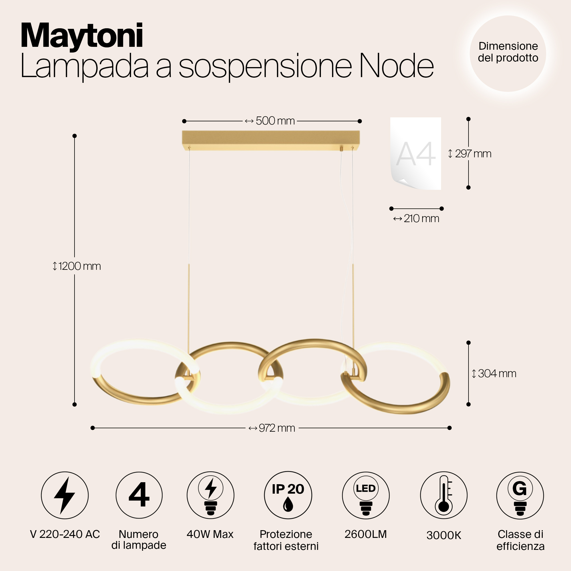 Подвесной светильник Maytoni MOD165PL-L40G3K — фото 10
