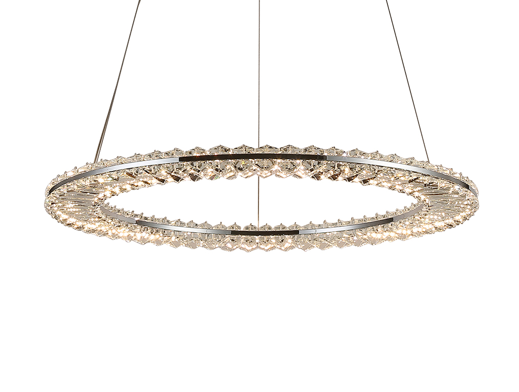 newport 8240 8241n/600 chrome , люстра, chrome сlear crystal d60*h3,3/500 см led 45w 4950lm 4000k, доставка по Казахстану 