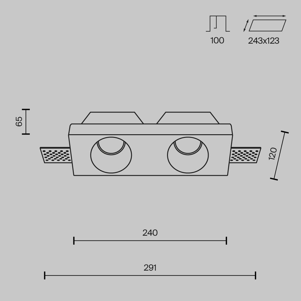 Дополнительная картинка Встраиваемый светильник Technical DL002-WW-02-W