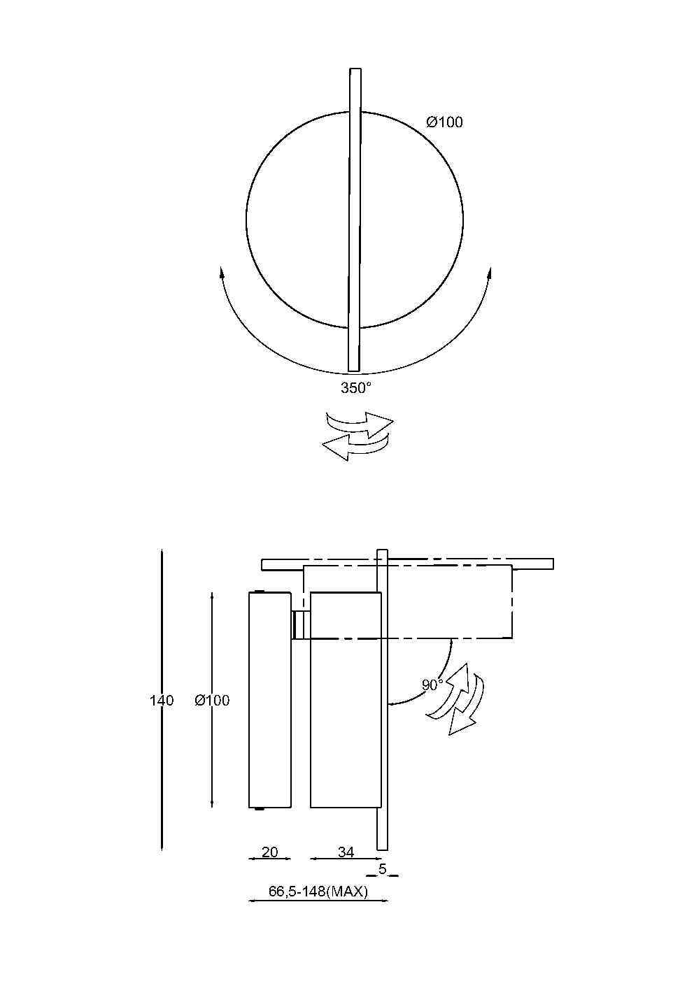 Дополнительная картинка Настенный светильник (бра) Maytoni MOD180WL-L4B3K1