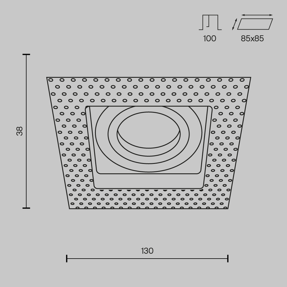 Картинка Встраиваемый светильник Technical DL003-01-W