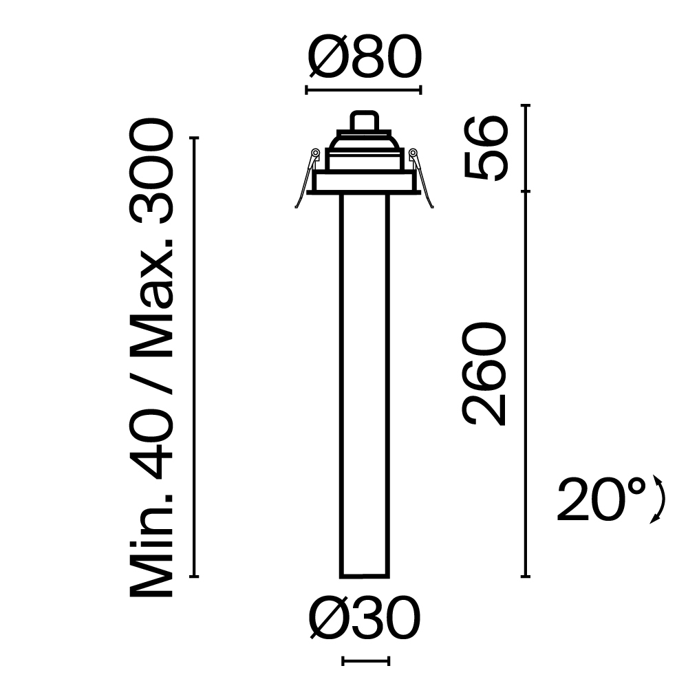 Встраиваемый светильник Technical C140RS-L300-7W3K-W — фото 2