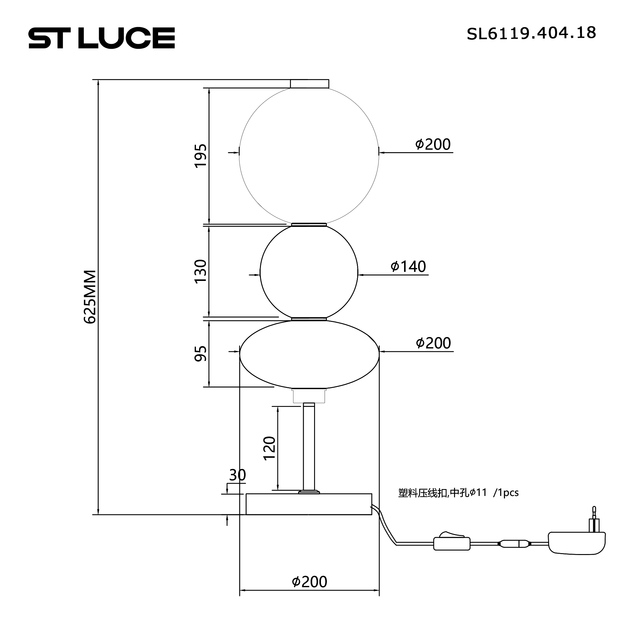 Картинка SL6119.404.18 Прикроватная лампа ST-Luce 