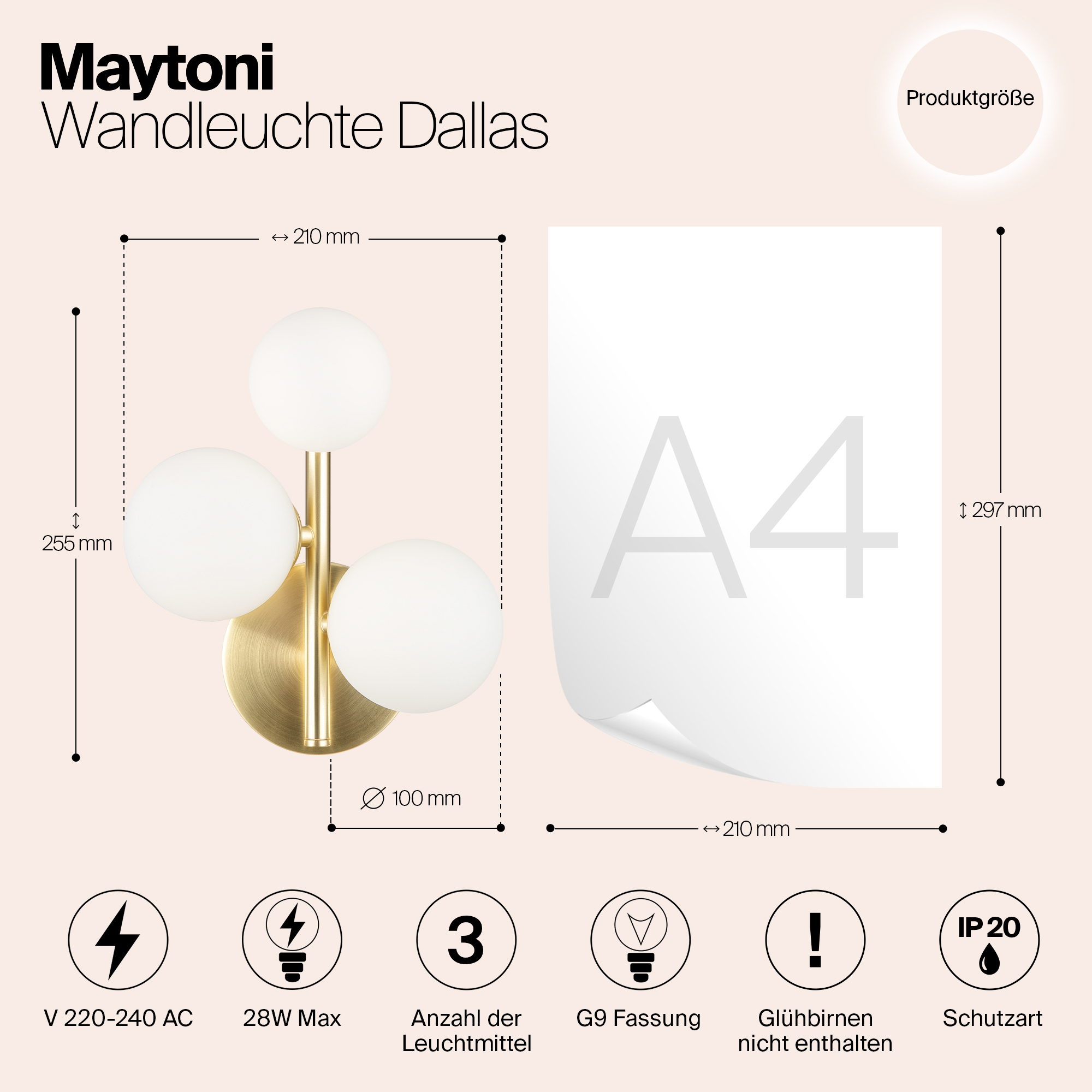 Дополнительная картинка Настенный светильник (бра) Maytoni MOD545WL-03BS