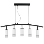 lr7353651 люстра rullo 5х50w gu10 черный - белый  571735 - 214436-5 - 202431-5, доставка по Казахстану 