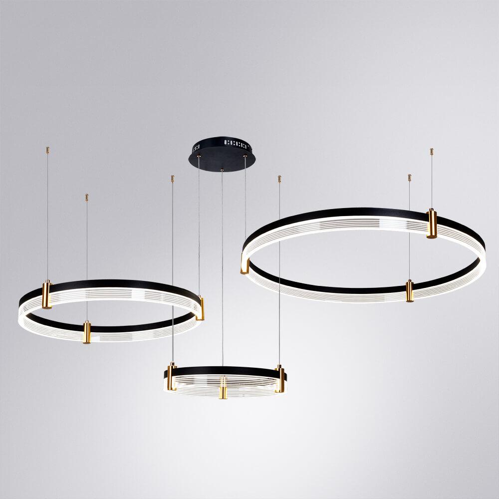 Картинка Подвесной светодиодный светильник Arte Lamp Mercury A2185SP-3BK