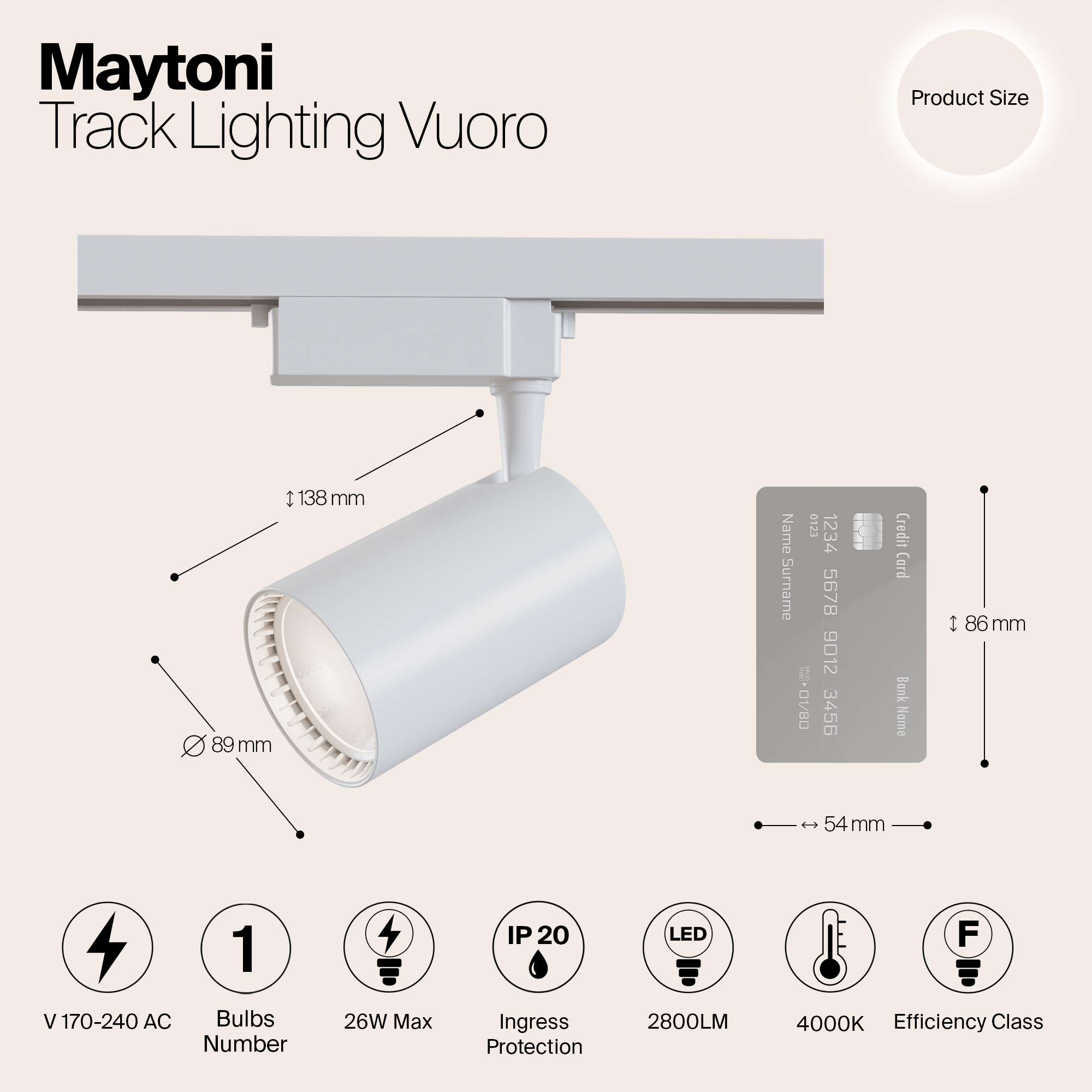 Картинка Трековый светильник Maytoni Technical TR003-1-30W4K-W