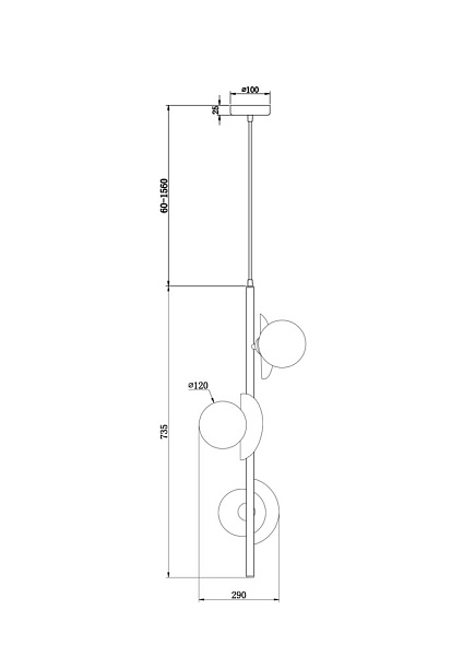 Дополнительная картинка Подвесной светильник Freya FR5391PL-03CFL