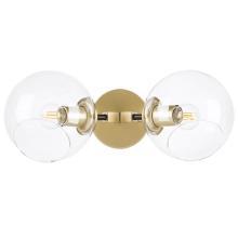 С 2 плафонами на стену 785623 (SB1374-2) Бра BETA 2x40W E27 ЗОЛОТО/ЧЕРНЫЙ (в комплекте), доставка по Казахстану 