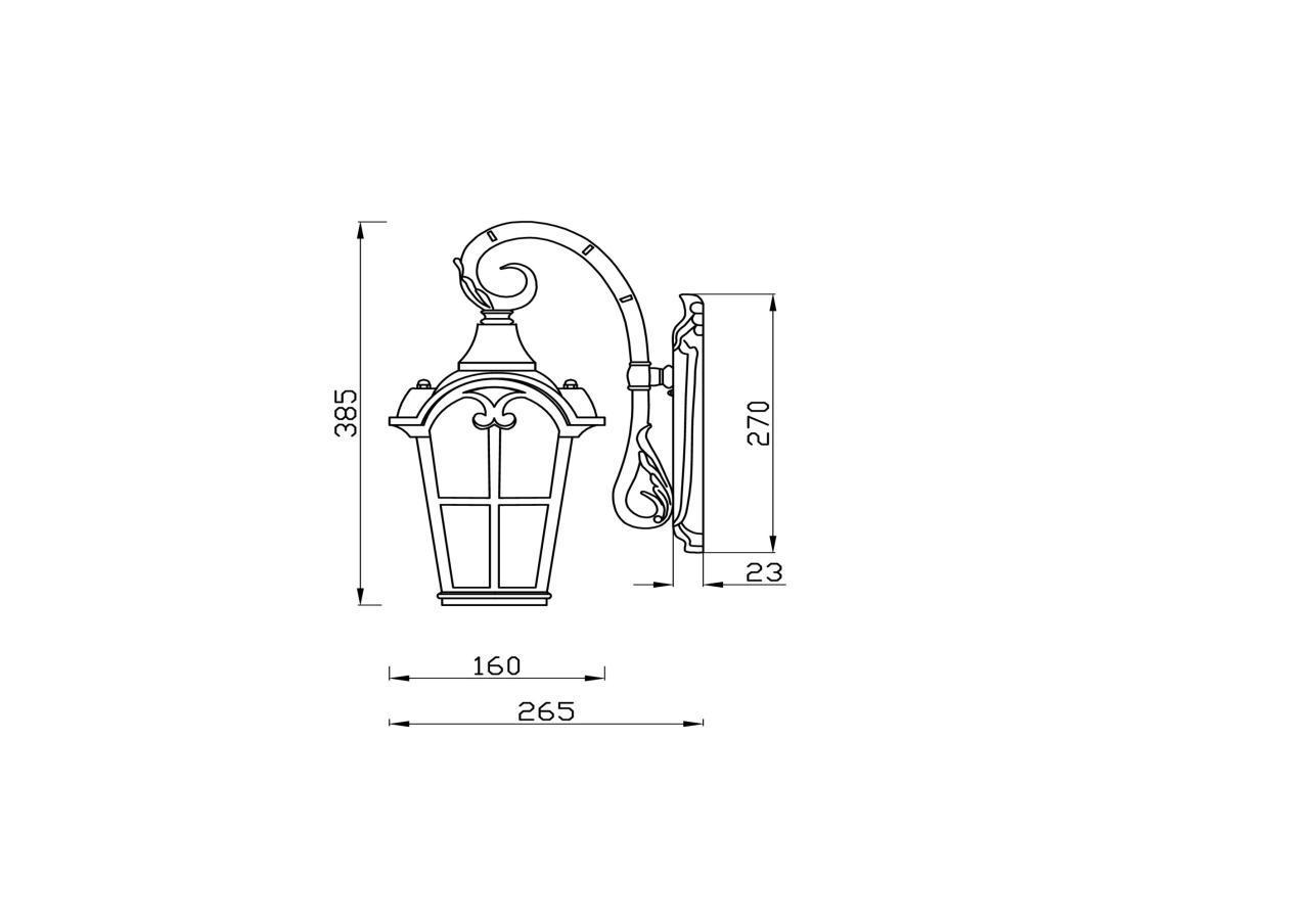 Дополнительная картинка Настенный светильник (бра) Outdoor O413WL-01BZ