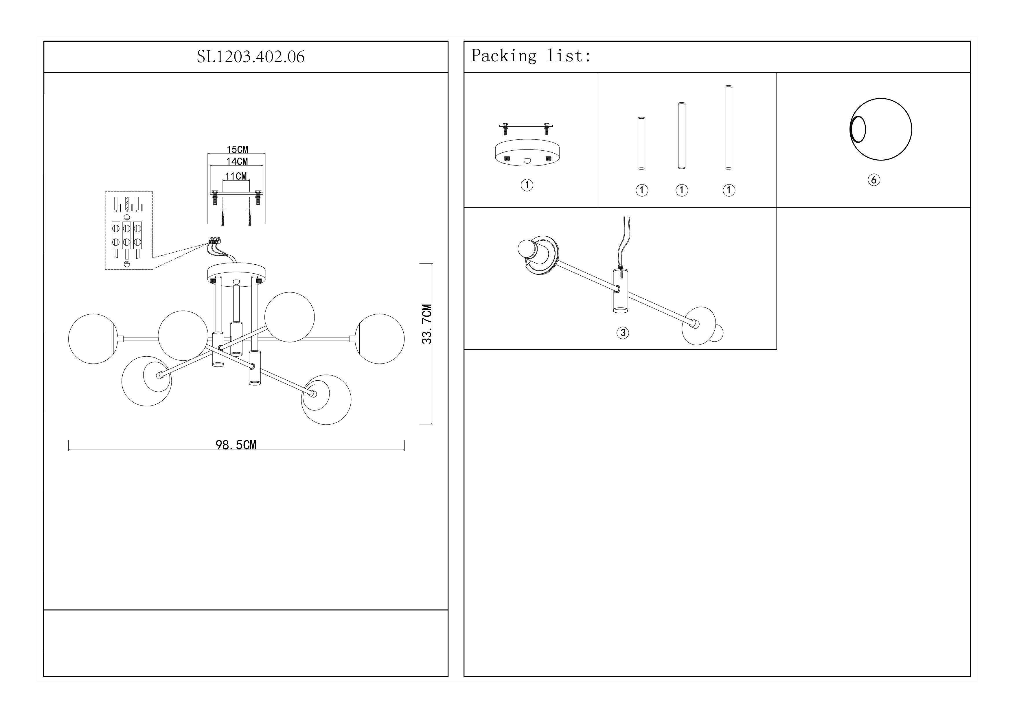 Картинка Потолочная люстра ST Luce Limano SL1203.402.06