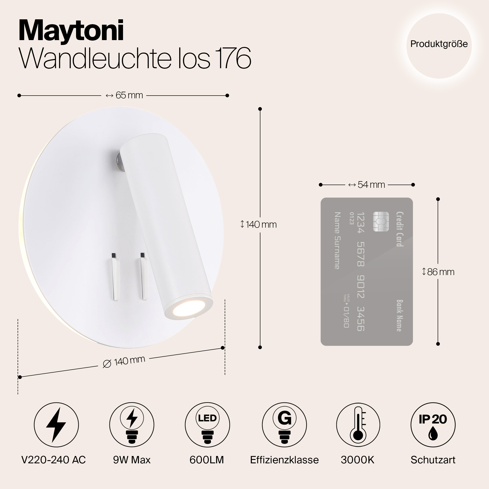 Дополнительная картинка Светодиодный спот Maytoni Ios 176 C176-WL-01-6W-W