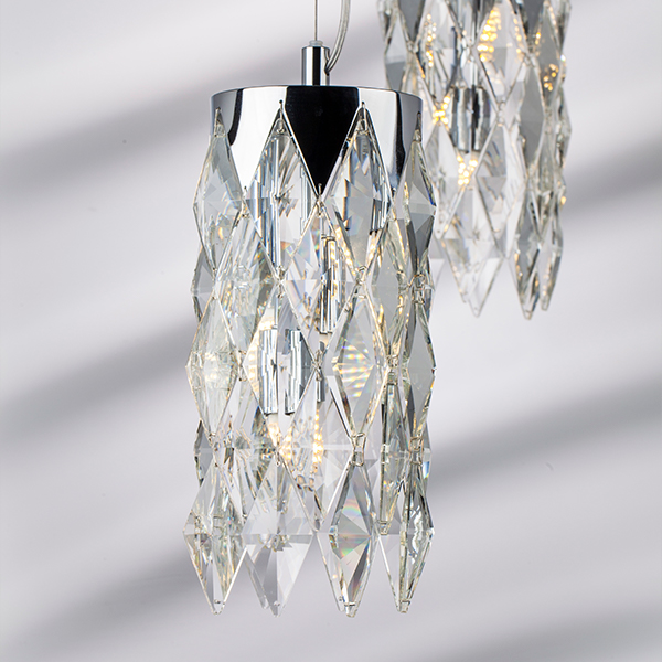 Картинка 722034 Подвесной светильник LIMPIO 3х28W G9 ХРОМ/ПРОЗРАЧНЫЙ