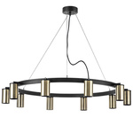 lr020310 подвесной светильник rullo 10х50w gu10 черный/бронза (571020+214431-10), доставка по Казахстану 