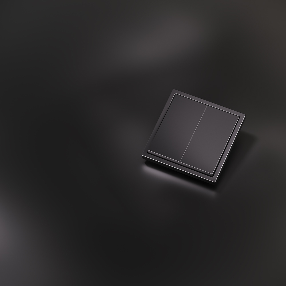 Картинка Клавиши для выключателя/переключателя двухклавишного, S70 Metal (антрацит)