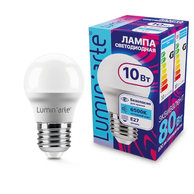 Картинка Светодиодная лампа Wolta LSTD-G45-10W6KE27