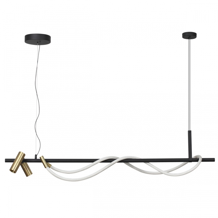 люстры 4397/30l hightech odl23 103 черный/античная бронза/металл/канат подвесной св-к ip20 led 30w 1200лм 3000k corda, доставка по Казахстану 