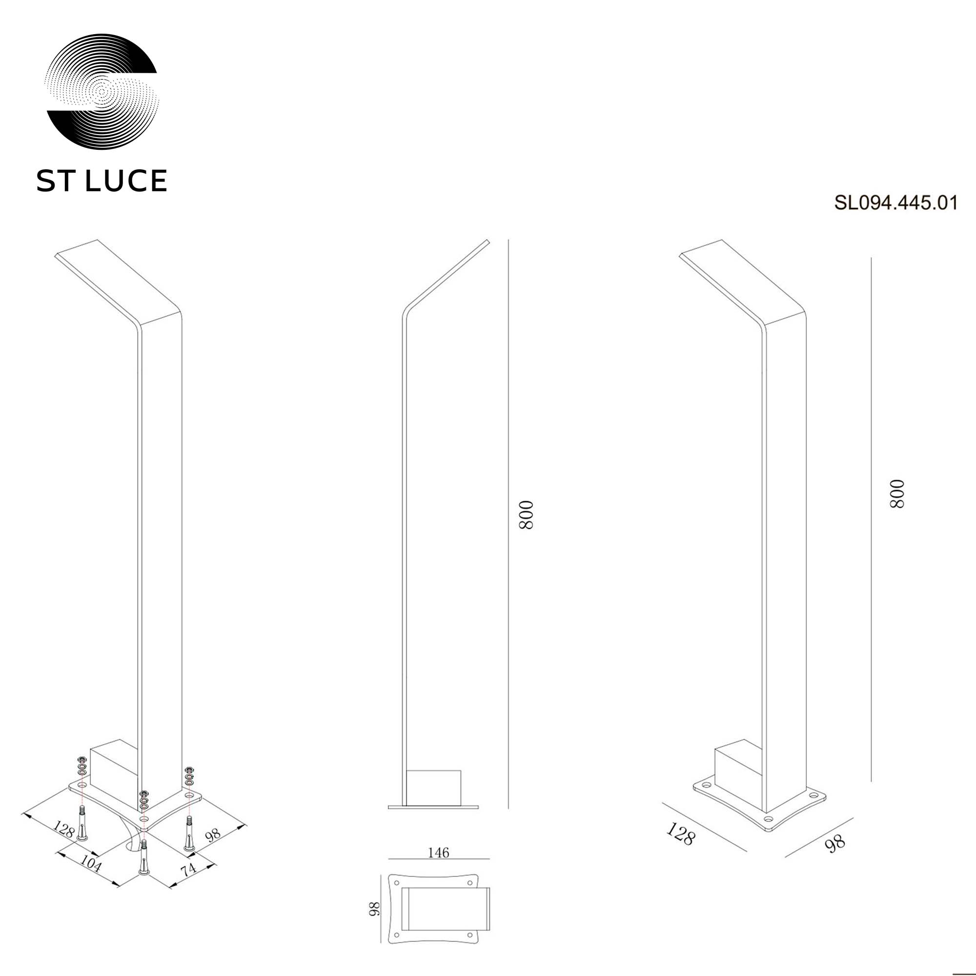 Уличный светодиодный светильник ST Luce Ansa SL094.445.01 — фото 17