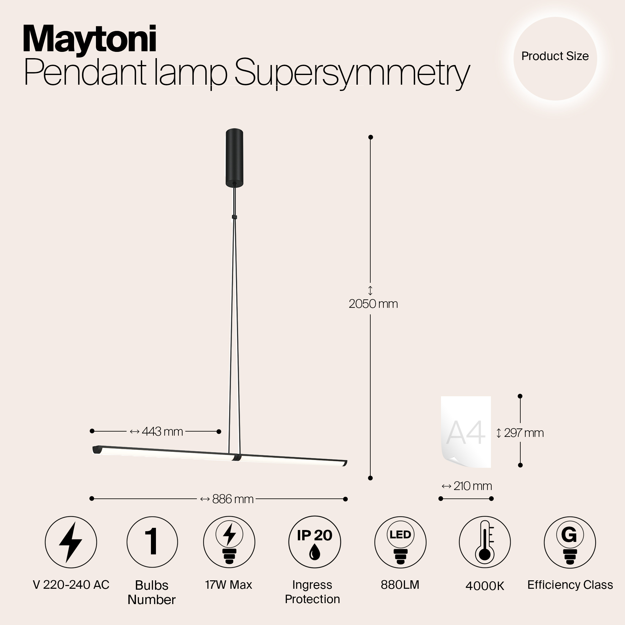 Дополнительная картинка Подвесной светильник Maytoni P096PL-L11BK
