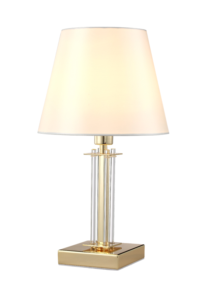 Картинка Настольная лампа Crystal Lux NICOLAS LG1 GOLD/WHITE Crystal Lux 3401/501