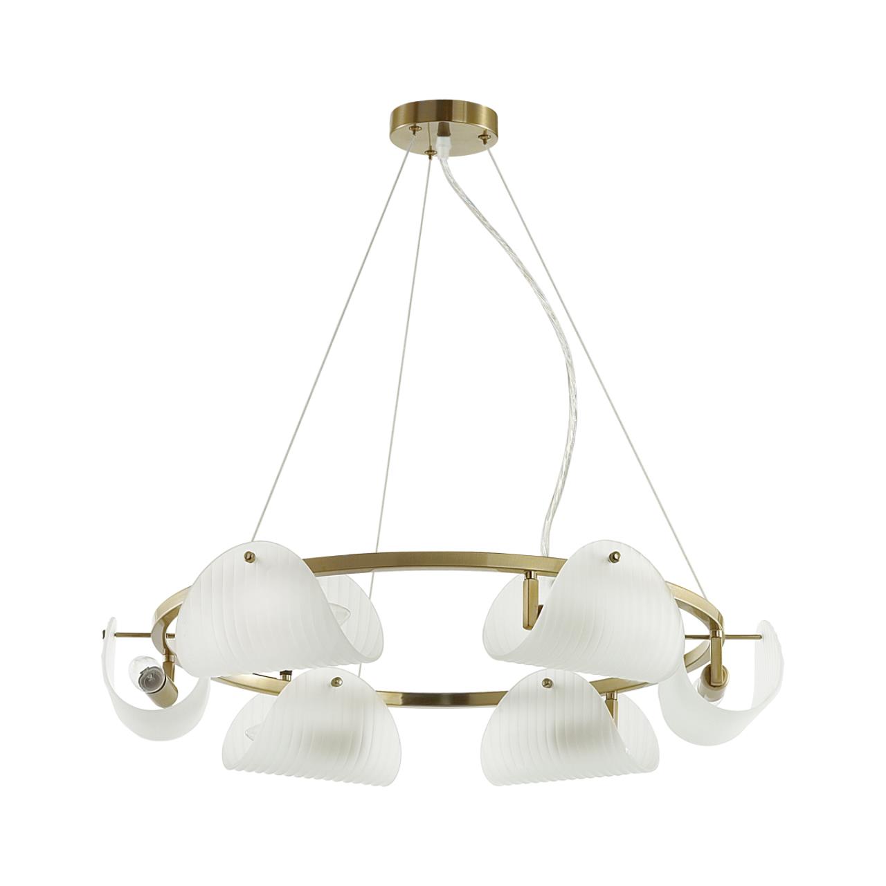 6571/6 neoclassi ln24 медный/белый/металл/стекло люстра e14 6*60w 220v fioro, доставка по Казахстану 