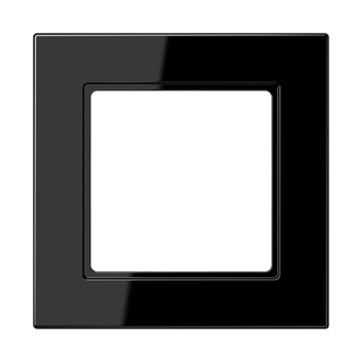 Картинка Рамка для вертикальной и горизонтальной установки  1 пост  термопласт  черный  A550