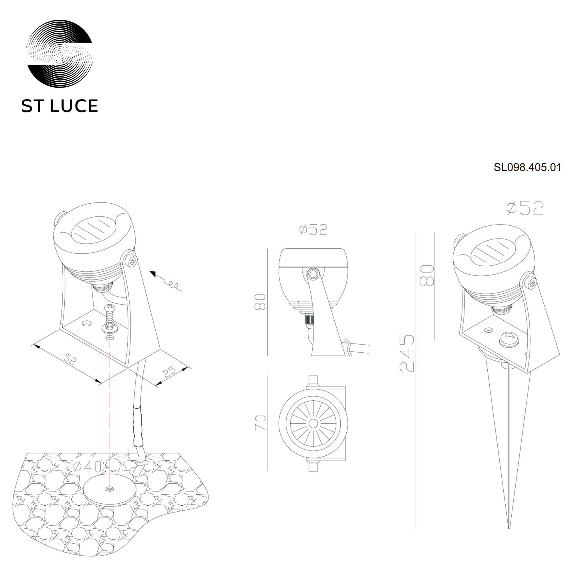 Ландшафтный светодиодный светильник ST Luce Reggio SL098.405.01 — фото 10