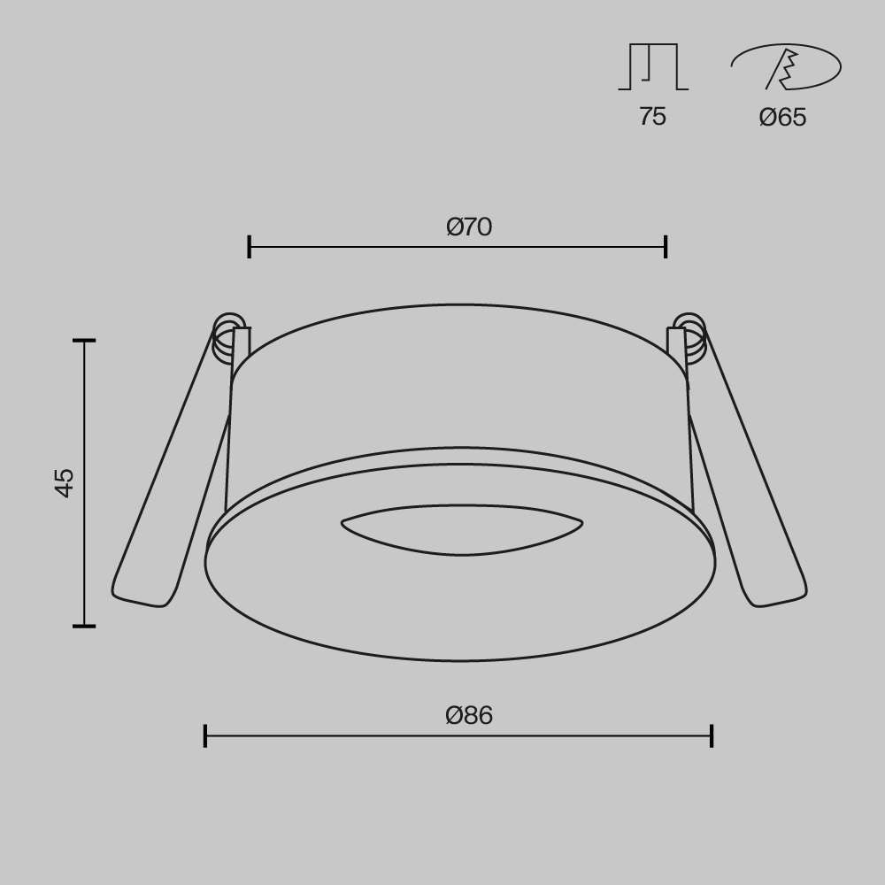 Картинка Встраиваемый светильник Technical DL027-GU10-W Slim
