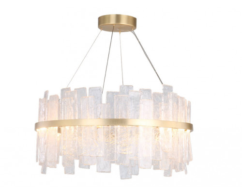 newport 10830 10830/60 new , подвесной светильник, brass clear crystal d60*h30 cm led strip 100w 3000k 9000lm, доставка по Казахстану 