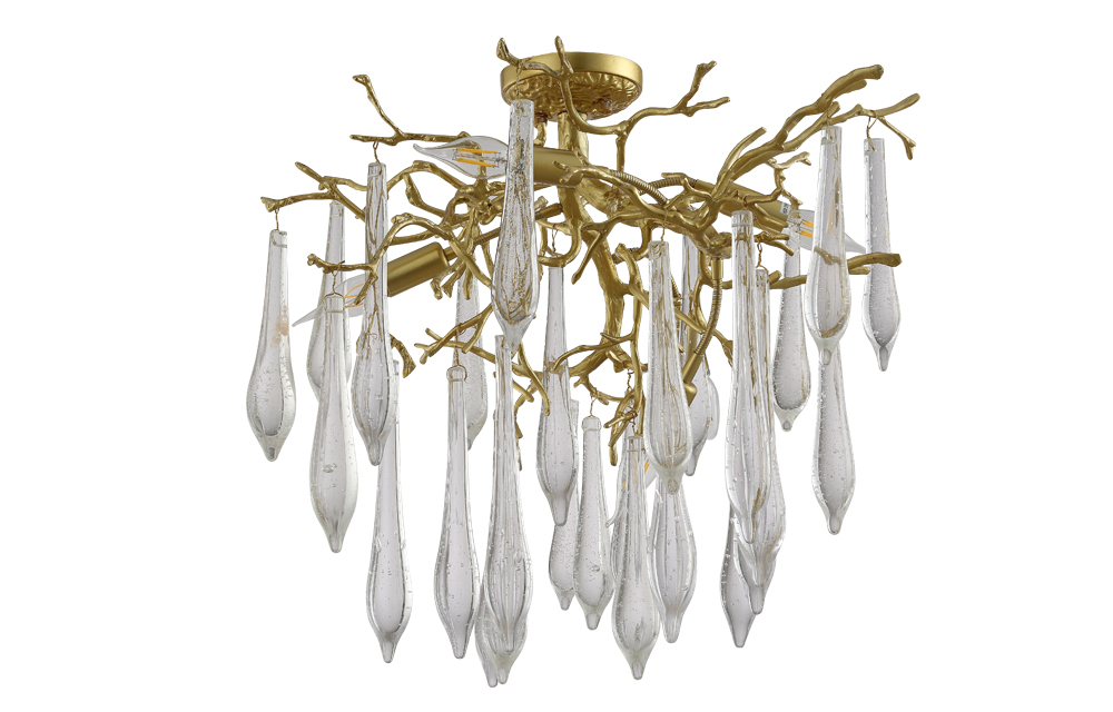 Потолочные Люстра Crystal Lux REINA PL5 D600 GOLD PEARL Crystal Lux 3580/105, доставка по Казахстану 