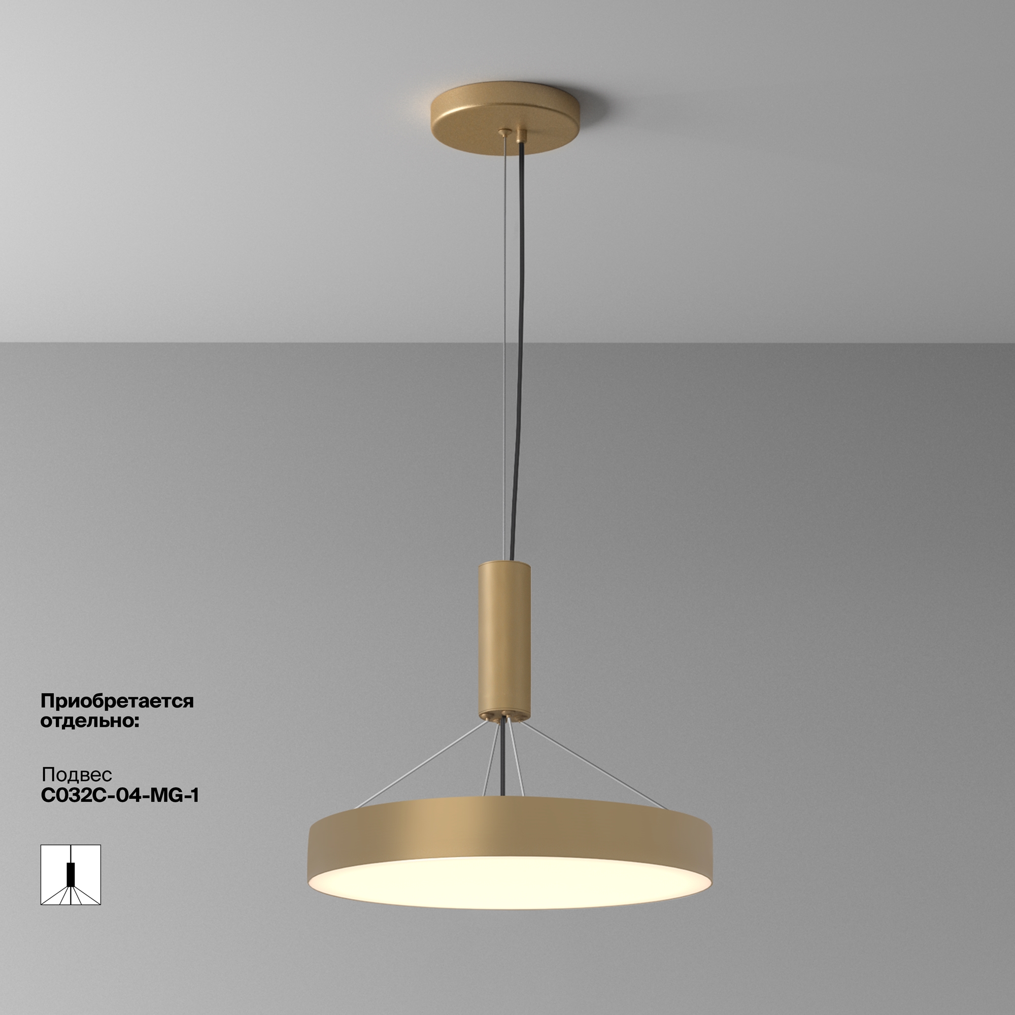 Дополнительная картинка Потолочный светильник Technical C032CL-45W3K-RD-MG