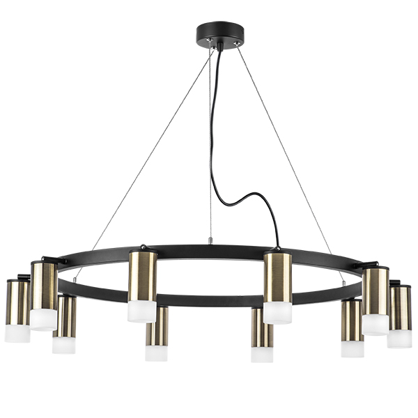 lr0203101 подвесной светильник rullo 10х50w gu10 черный/бронза (571020+214431-10+202431-10), доставка по Казахстану 