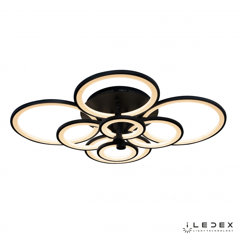 Картинка Потолочная светодиодная люстра iLedex Ring A001/8 BK