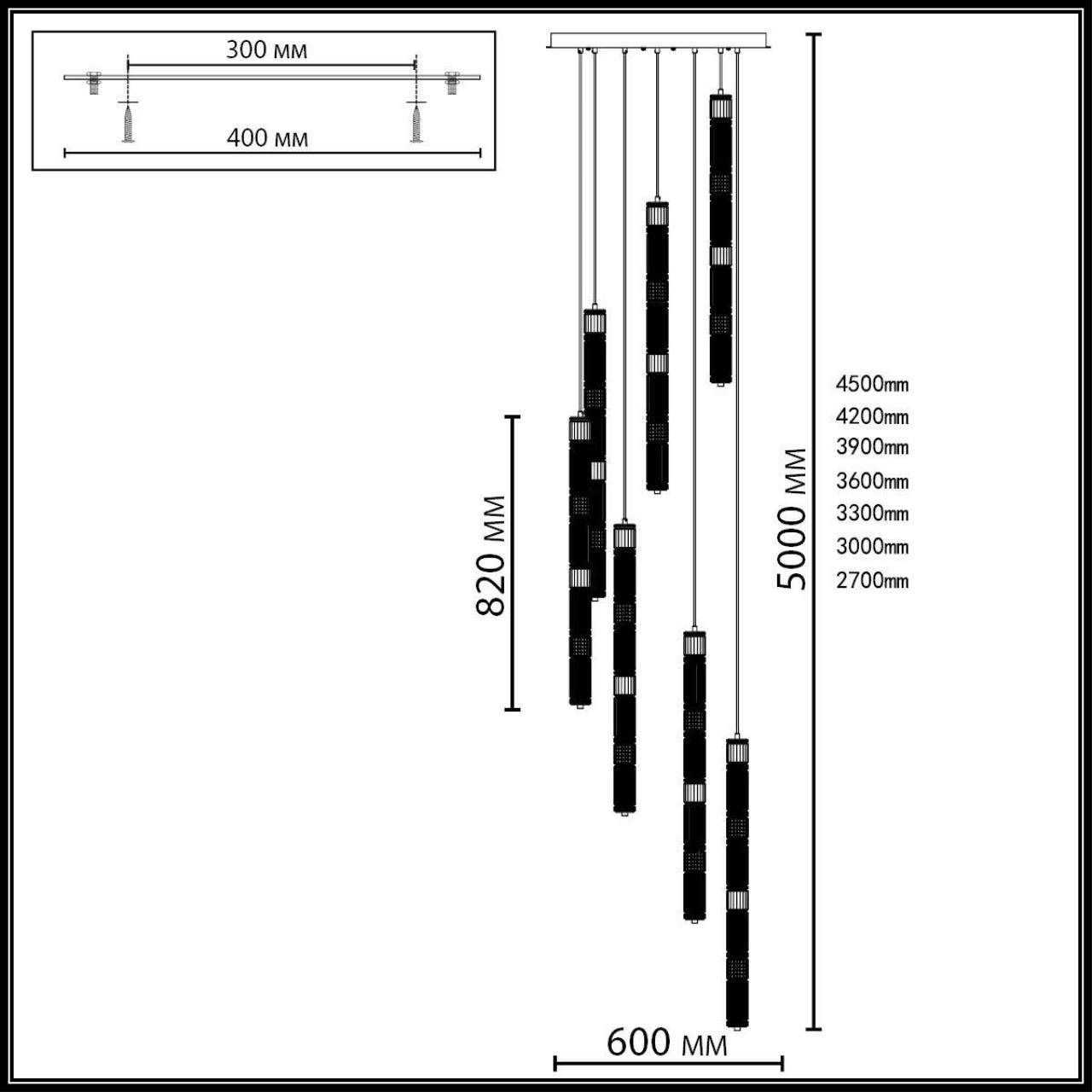 Картинка 5456/210L Odeon Light  Люстра каскадная COLLIER